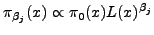 $\ensuremath{\pi}_{\beta_{j}}(x)
\propto \ensuremath{\pi_{0}}(x)L(x)^{\beta_{j}}$