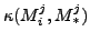 $\kappa(\ensuremath{{M_i^j}} ,\ensuremath{{M_*^j}} )$