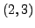 $(2,3)$