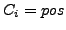$C_{i}= pos$