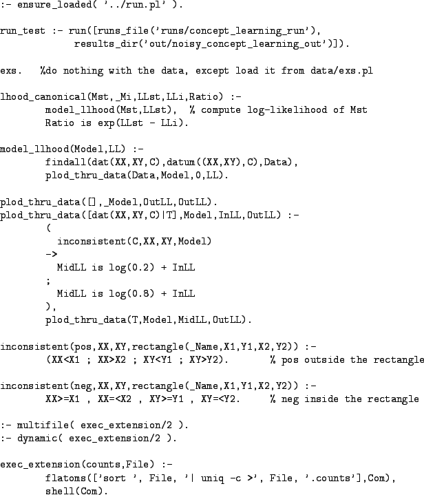 \begin{figure}\centering
\begin{verbatim}:- ensure_loaded( '../run.pl' ).run...
...ert uniq -c >', File, '.counts'],Com),
shell(Com).\end{verbatim}
\end{figure}